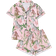Shein Frauen Pyjama Set mit Blume und Tiger Muster, bequemes Kurzarm Hemd mit Knöpfen und lockere elastische Shorts, Lässig All-Saison Outdoor/Indoor Damen