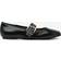 Bianco Biarose Karré Mary Jane Flat Faux Leather - Black Patent