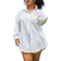 Shein Große Größen lässige weiße Bluse mit Überwurf Schulter, Frühling Herbst