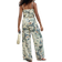 Shein Tween Girls' Everyday Casual Tropical Print Cami Top And Pants Set