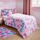OHS Gaming Print Fleece Set Single - Duvet Cover Purple (200x135cm)