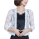 Moly Women's Vest Bolero Lace Cardigan 3/4 Sleeve Cardigan - White