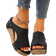 Shein Womens Fashionable Thick Block High Heel PeepToe SlipResistant SandalsBeach SlippersI Suitable For Outdoor Activities Plus Women Wedge Heel Fish Black CN36,CN37,CN38,CN39,CN40,CN41,CN42,CN43