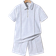 Shein Tween Boys Loose Fit Casual Knitted Solid Color Short Sleeve Polo Shirt And Shorts pcsSet