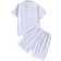 Shein Tween Boys Loose Fit Casual Knitted Solid Color Short Sleeve Polo Shirt And Shorts pcsSet