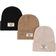 Shein pcsSet Children Solid Color Knit Beanie Hats With Car Logo Autumn Winter
