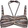 Wiki Bandeau Bikini Top - Brown Pattern
