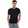 Bershka Sort Ribstrikket T-shirt I Slim Fit