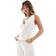 Stradivarius Co-Ord Embroidered V Neck Vest Top - Ecru