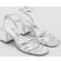 Mango Heeled Sandal With Crossed Straps - Silver