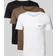 BOSS Black 3-Pack Crew Neck T-Shirt - Black/White/Green