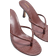 PrettyLittleThing Brown Croc Pu Round Toe Thong Mid Heeled Mules