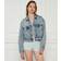 Tommy Jeans Oversized Cropped Denim Trucker Jacket - Bleu
