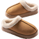 Shein Women's Fluffy Khaki Slippers - Khaki