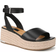 Franco Sarto Tiffany Platform Espadrille Sandals - Black Leather
