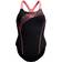 Speedo Women's Medley Logo Swimsuit - Black/Coral