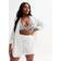 New Look Curve Co-Ord Cotton Beach Shorts - White