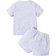 Shein Cotton Floral Gray Embossed Street Style Fashionable Baby Boy Outfit With Raised Patterns