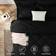 CozyLux Full Comforter Set 7 Pieces Bedding Set Bedspread Black (218.4x208.3cm)