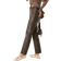 New Look PU Straight Leg Trousers - Washed Brown/Red