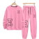Shein Men Bear Print Sweatshirt Drawstring Waist Sweatpants