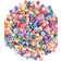 Shein 100pcs Colorful Fashionable Iridescent Pony Beads With Large Hole, Color Random