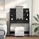 vidaXL Black Oak Engineered Wood 96 x 40 x 142 cm Dressing Table 40x96cm