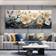 CHAOJIART Vita Blomaffischer Canvastryck Väggkonst 50 x 150 cm Väggdekor 150x50cm