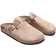 PrettyLittleThing Beige Faux Suede Buckled Mule Cloggs