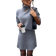Shein pcsSet Grey High Neck Pullover Sweaters