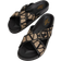 Valentino Garavani FUSSFRIEND SLIDE SANDAL IN TOILE ICONOGRAPHE TECHNICAL FABRIC NATURAL/BLACK