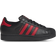 adidas Superstar II Casual Shoes - Black/Better Scarlet