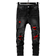 Shein Tween Boys Slim Fit Distressed Jeans With Patchwork