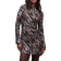 Topshop Plisse Long Sleeve Mini Dress - Leopard Print/Multi
