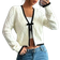 Shein Casual French Design Argyle Textured Contrast Trim Long Sleeve Knit Cardigan