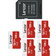 LEXAR E-Series 128GB Micro SD Card 5 Pack, microSDXC UHS-I Flash Memory Card with Adapter, 100MB/s, C10, U3, A1, V30, Full HD, 4K UHD, High Speed TF Card