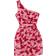 Shein Womens Romantic Butterfly Print Ruffle Trim Shoulder Mini Dress Fitted Silhouette Suitable For Vacation FallWinter
