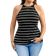 Shein Plus Womens Summer Fitted Stripe Halter Tank Top