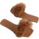 Shein Women Fluffy Decor Flat Sandals, Glamorous Brown Slide Sandals