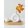 Shein White Ceramic Look Flower 1pc Vase 14.5cm