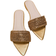 Shein Fashionable Pointed Toe Rhinestone Decor Slip-on Flat Sandals For Women