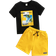 Shein Toddler Boys Letter & Palm Tree Print Tee & Drawstring Waist Shorts