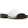 Steve Madden Cento Wooden Flatform Slide Sandals - White Patent
