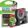 DYMO D1 Durable Tape White on Red 1.2cmx3m