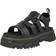 Dr. Martens Suede Mattison 3 Strap Sandals - Black