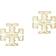 Tory Burch Kira Mother Of Pearl Double T Stud Earrings - Gold Tone