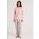 Calida Sleep Cotton Shirt Long-Sleeve - Pink Striped