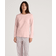 Calida Sleep Cotton Shirt Long-Sleeve - Pink Striped