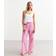 New Look Boxer Wide Leg Trouser And Vest Pyjama Set - Pink Stripe