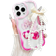 Shein With Phone Charm Bowknot Iridescent Painting With Additional Bowknot Accessories Butterfly Cream Wave Edge Print Protective Cover Phone Case New